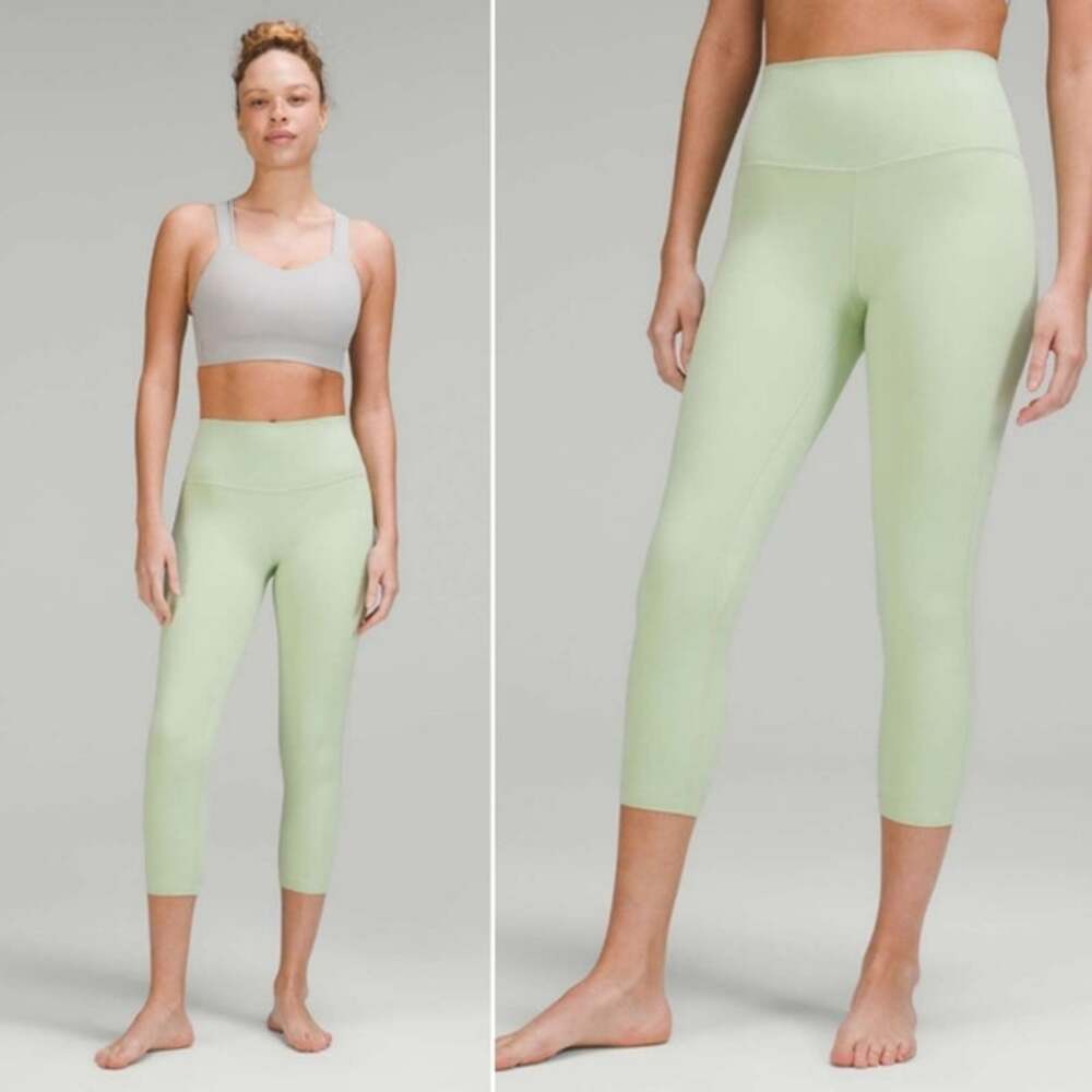 lululemon Wunder Under Crop 21 Size 6 Mint Green Luxtreme High Rise Leggings